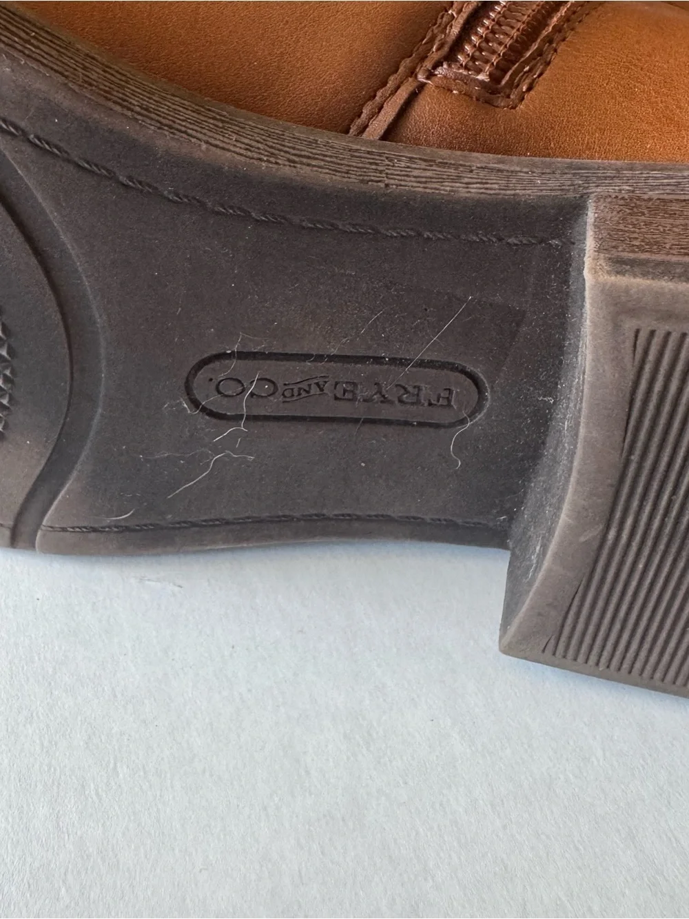 FRYE AND CO. Brown Cormac Ankle Booties with Buckle Strap